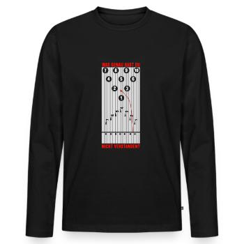 Bowler Drôle Bowling - T-shirt manches longues Premium bio Homme - noir - Devant - Nico (187cm)