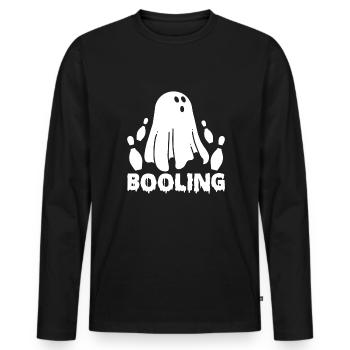 Bowler Drôle Bowling - T-shirt manches longues Premium bio Homme - noir - Devant - Nico (187cm)