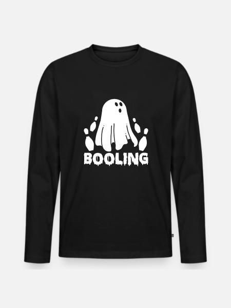 Bowler Lustiges Bowling - Männer Premium Bio Langarmshirt - Schwarz