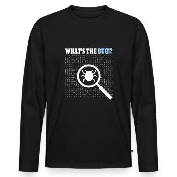 Coding Programmer Coder - Männer Premium Bio Langarmshirt - Schwarz - Vorne - Nico (187cm)