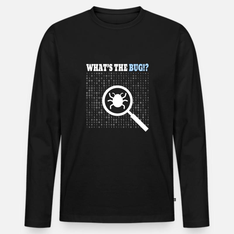 Coding Programmer Coder - Männer Premium Bio Langarmshirt - Schwarz