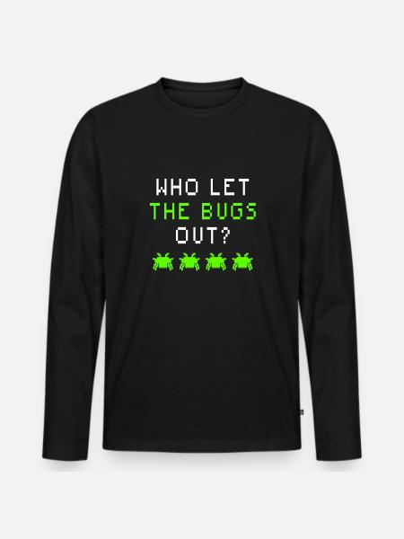 Coding Programmer Coder - Men's Premium Organic Long Sleeve Shirt - black