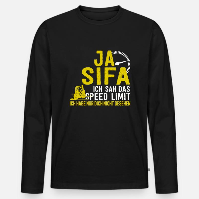 Staplerfahrer Lagerist Gabelstaplerfahrer - Männer Premium Bio Langarmshirt - Schwarz