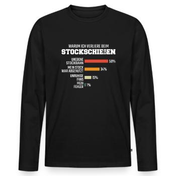 Curling Curling Curling - Men's Premium Organic Long Sleeve Shirt - black - Front - Nico (187cm)