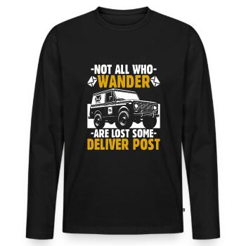 Rural Postal Provider - Men's Premium Organic Long Sleeve Shirt - black - Front - Nico (187cm)
