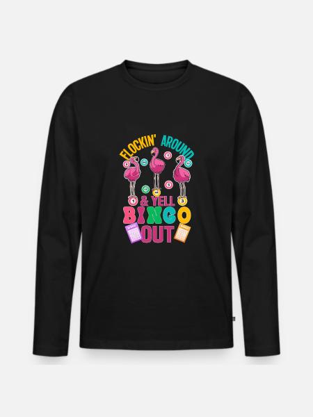 Bingo - Men's Premium Organic Long Sleeve Shirt - black