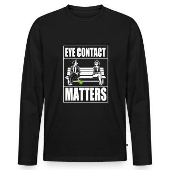 Farting, farting, letting you go - Men's Premium Organic Long Sleeve Shirt - black - Front - Nico (187cm)
