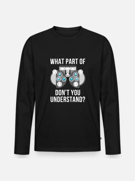 Optometry Optometrist ophthalmologist - Men's Premium Organic Long Sleeve Shirt - black