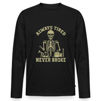 Oilfied Worker Oil rig worker - Männer Premium Bio Langarmshirt - Schwarz - Vorne - Nico (187cm)