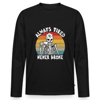 Night shift nurse - Men's Premium Organic Long Sleeve Shirt - black - Front - Nico (187cm)