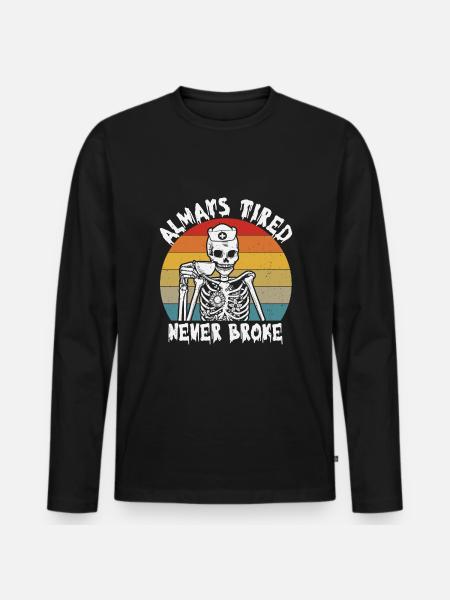 Night shift nurse - Männer Premium Bio Langarmshirt - Schwarz