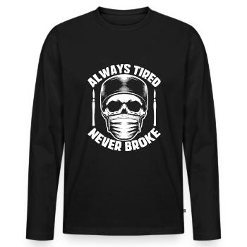 Surgeon Surgery doctor - Men's Premium Organic Long Sleeve Shirt - black - Front - Nico (187cm)