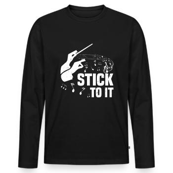 Orcherstra Chef de chœur - T-shirt manches longues Premium bio Homme - noir - Devant - Nico (187cm)