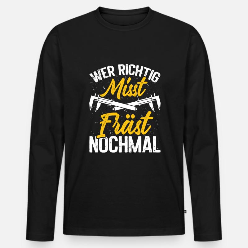 Cutting machine operator profession Master machinist CNC Men's Premium Organic Long Sleeve Shirt