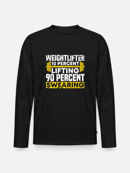 Weightlifting Weightlifter - Männer Premium Bio Langarmshirt - Schwarz