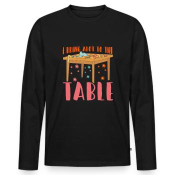 Scrapbooking Scrapbook - Männer Premium Bio Langarmshirt - Schwarz - Vorne - Nico (187cm)