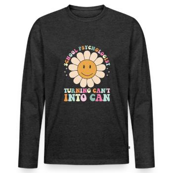 School Psychologist - Männer Premium Bio Langarmshirt - Anthrazit meliert - Vorne - Nico (187cm)