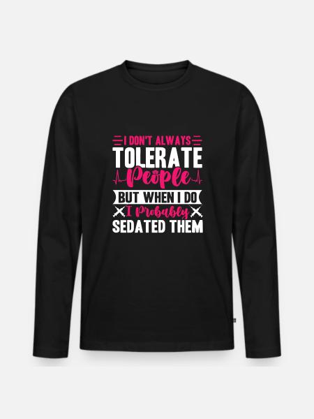Nurse RN - Männer Premium Bio Langarmshirt - Schwarz