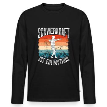 Slacklining Adult Slackline Board Slackliner - Men's Premium Organic Long Sleeve Shirt - black - Front - Nico (187cm)