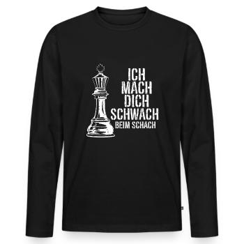 Chess Master Tactics Board Game Chess Pieces - Men's Premium Organic Long Sleeve Shirt - black - Front - Nico (187cm)