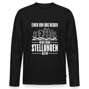 Chess Masters Chess Pieces Chess Players - Men's Premium Organic Long Sleeve Shirt - black - Front - Nico (187cm)
