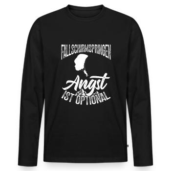Parachute Accessories Voucher Skydiving - Men's Premium Organic Long Sleeve Shirt - black - Front - Nico (187cm)