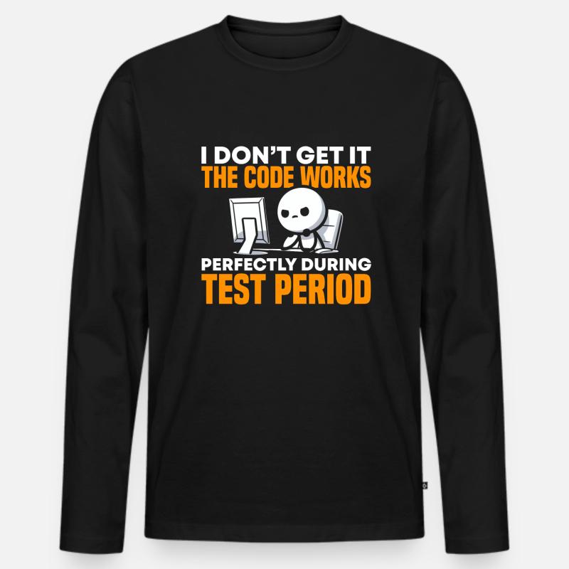 Computer Programmer Computer Programming - Men's Premium Organic Long Sleeve Shirt - black