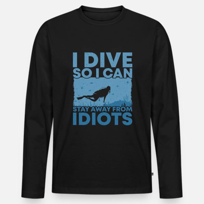 Scuba Diving - Männer Premium Bio Langarmshirt - Schwarz