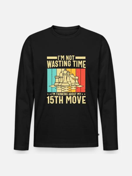 Chess Player - Männer Premium Bio Langarmshirt - Schwarz