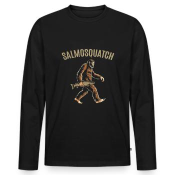 King Salmon Fishing fisherman - Männer Premium Bio Langarmshirt - Schwarz - Vorne - Nico (187cm)