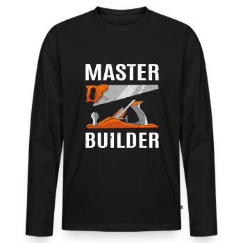 Carpenter Carpentry Woodworker - Männer Premium Bio Langarmshirt - Schwarz - Vorne - Nico (187cm)