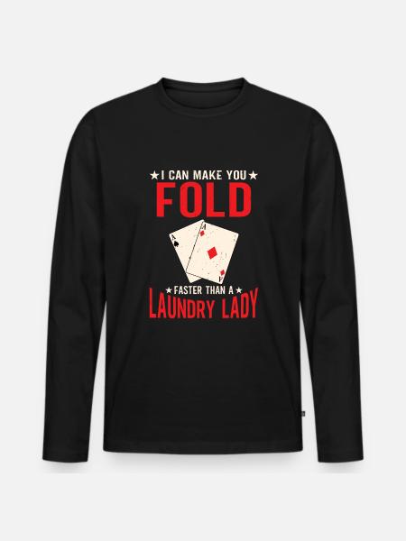 poker - Premium økologisk langermet T-skjorte for menn - svart