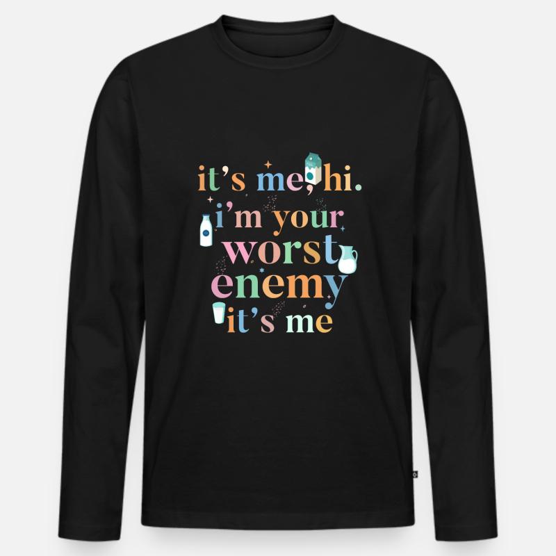 Lactose intolerance - Männer Premium Bio Langarmshirt - Schwarz