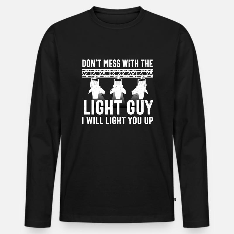 Lighting Tech Light Guy - Premium økologisk langermet T-skjorte for menn - svart