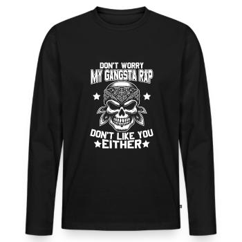Gangsta Rap - Männer Premium Bio Langarmshirt - Schwarz - Vorne - Nico (187cm)