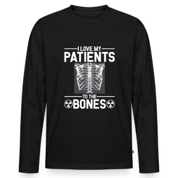 Rad Tech Xray Radiology Technician - Men's Premium Organic Long Sleeve Shirt - black - Front - Nico (187cm)