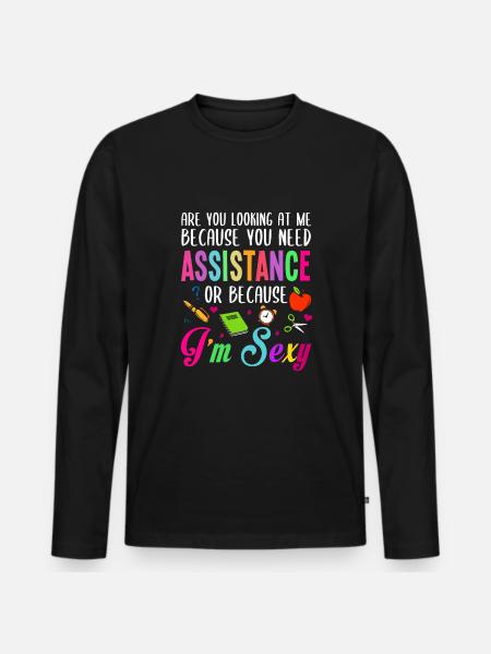 Assistant Principal - Männer Premium Bio Langarmshirt - Schwarz