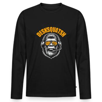 Help Desk Tech Support - Männer Premium Bio Langarmshirt - Schwarz - Vorne - Nico (187cm)