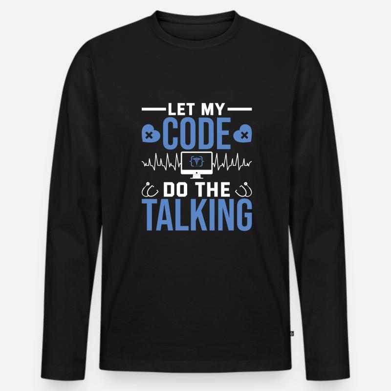 Medical Coder - Men's Premium Organic Long Sleeve Shirt - black