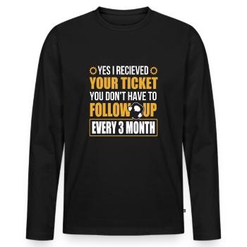 Help Desk Tech Support - Männer Premium Bio Langarmshirt - Schwarz - Vorne - Nico (187cm)