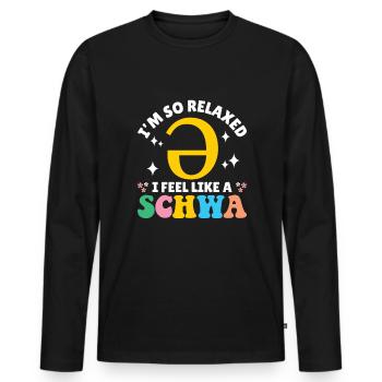Professeur de grammaire anglaise - T-shirt manches longues Premium bio Homme - noir - Devant - Nico (187cm)
