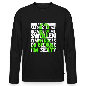 Non-Hodgkin Lymphoma Warrior - Männer Premium Bio Langarmshirt - Schwarz - Vorne - Nico (187cm)
