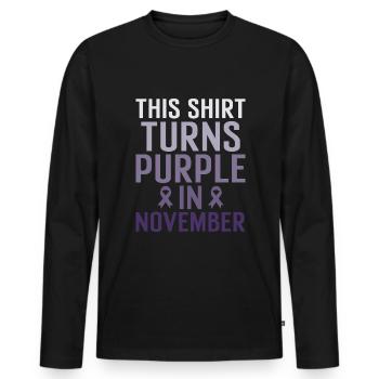NICU Dad Prematurity Awareness NICU Mom - Men's Premium Organic Long Sleeve Shirt - black - Front - Nico (187cm)