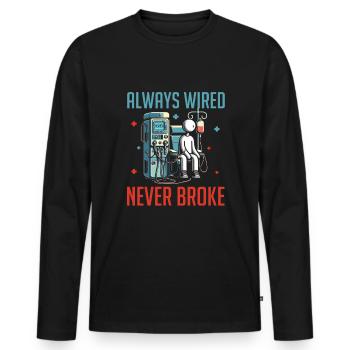 Kidney dialysis dialysis patient - Men's Premium Organic Long Sleeve Shirt - black - Front - Nico (187cm)