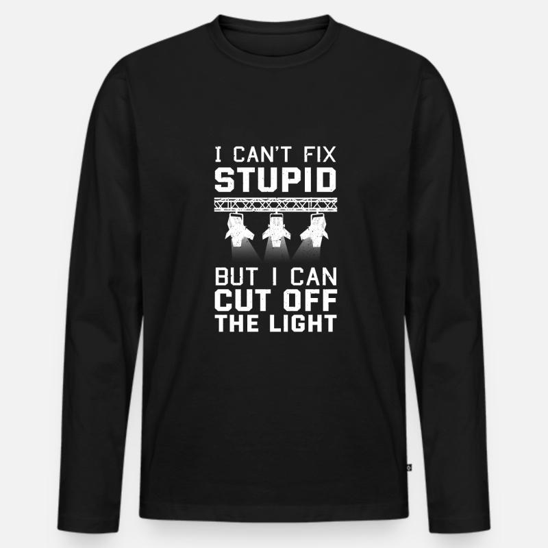 Funny Lighting Technician - Men's Premium Organic Long Sleeve Shirt - black