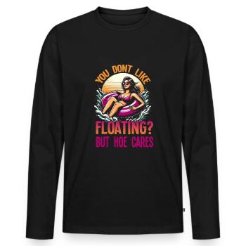 River Tubing float trip floating - Männer Premium Bio Langarmshirt - Schwarz - Vorne - Nico (187cm)