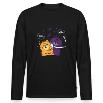 Migraine Warrior - Männer Premium Bio Langarmshirt - Schwarz - Vorne - Nico (187cm)