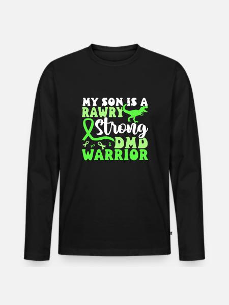 DMD Duchenne Muscular Dystrophy - Männer Premium Bio Langarmshirt - Schwarz