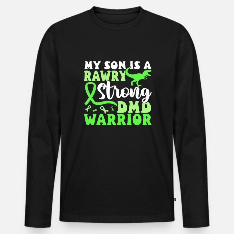 DMD Duchenne Muscular Dystrophy - Men's Premium Organic Long Sleeve Shirt - black