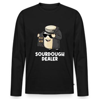 Sourdough baker sour dough bread starter - Männer Premium Bio Langarmshirt - Schwarz - Vorne - Nico (187cm)